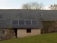 Installed solar panels to suitable out building roof